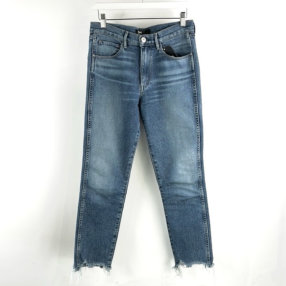 3x1 NYC W3 Straight Authentic Crop Ace Raw-Hem Jeans - Picture 2 of 9